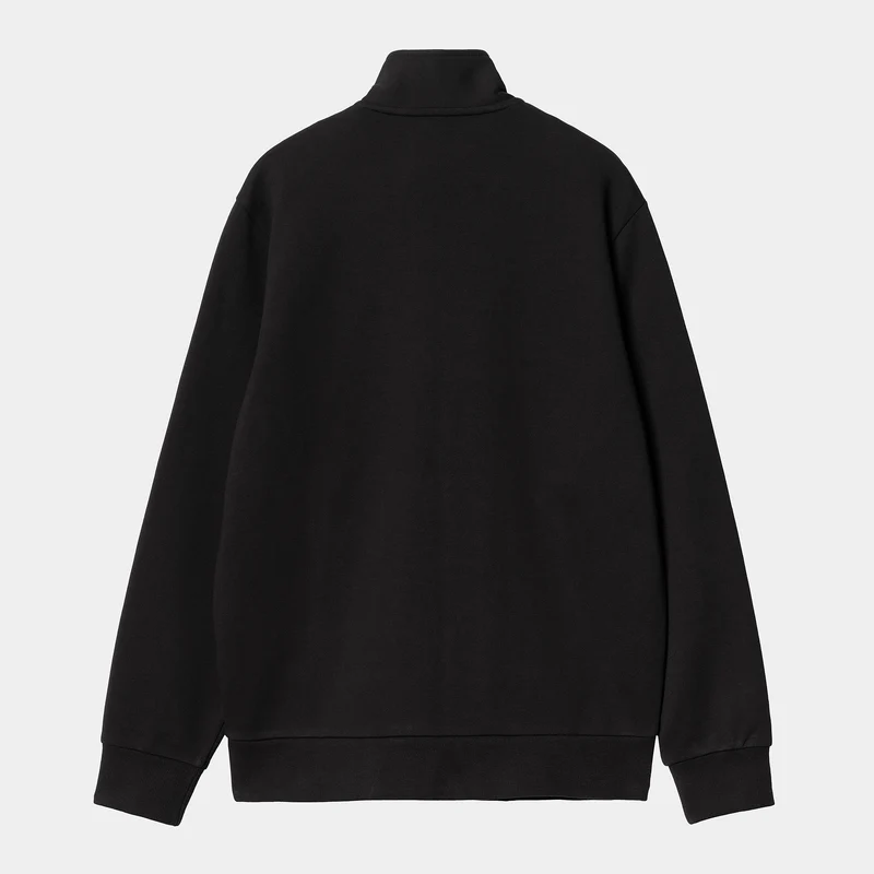 Carhartt WIP Herrenjacke mit aufgesticktem Schriftzug und Reißverschluss vorne - Schwarz