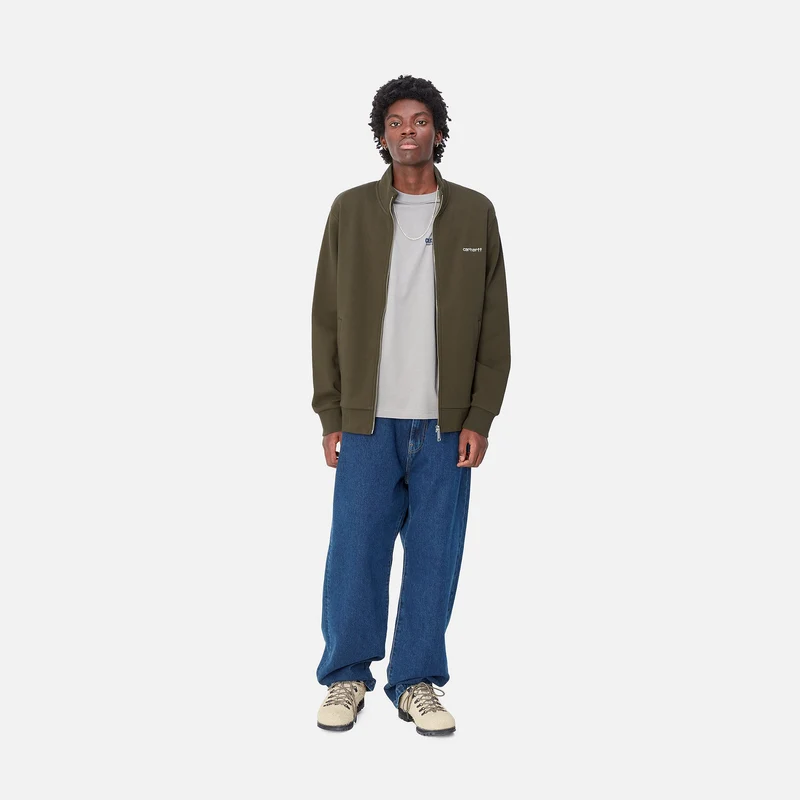 Carhartt WIP Jacke mit Reißverschluss vorne und Schriftzug für Herren - Zypresse
