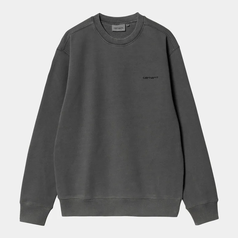 Carhartt WIP Sweat-Oberteil „Duster Script“ für Herren - Schwarz