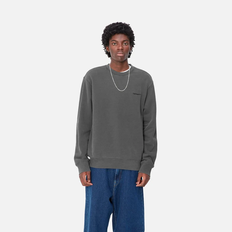 Carhartt WIP Sweat-Oberteil „Duster Script“ für Herren - Schwarz