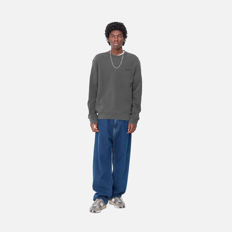 Carhartt WIP Sweat-Oberteil „Duster Script“ für Herren - Schwarz
