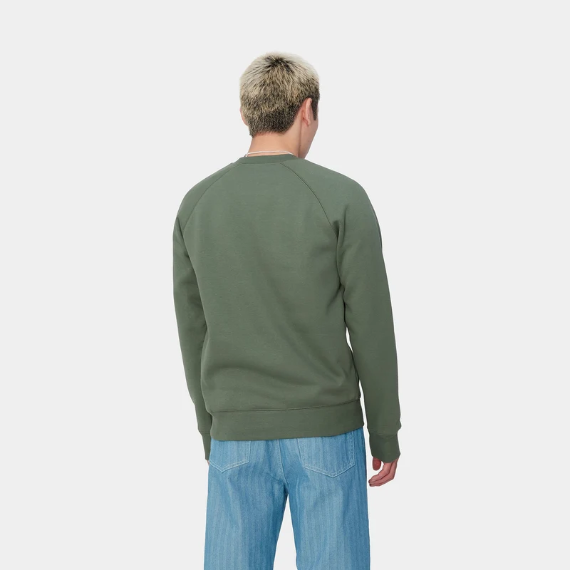 Carhartt WIP Herren Chase Sweat Top – Entengrün