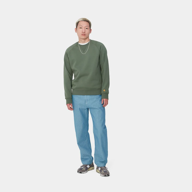 Carhartt WIP Herren Chase Sweat Top – Entengrün