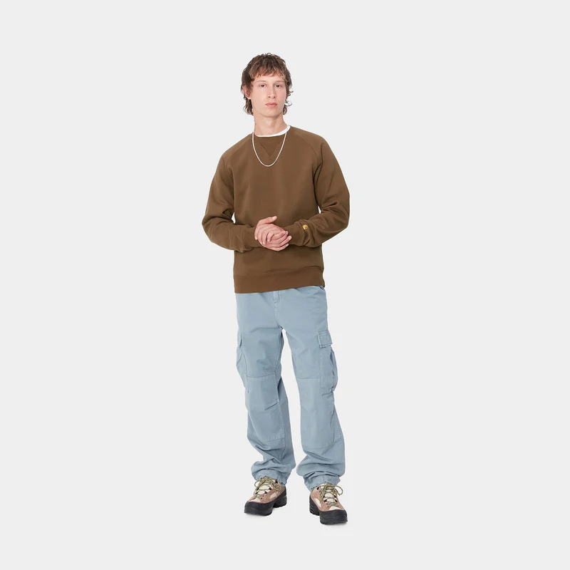 Carhartt WIP Herren Chase Sweat Top - Schokolade