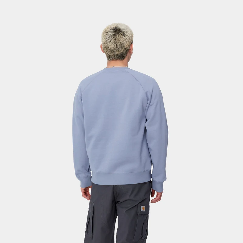 Carhartt WIP Herren Chase Sweat Top - Charm Blue