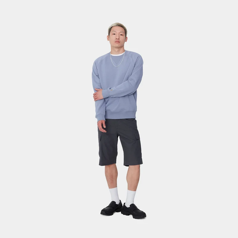 Carhartt WIP Herren Chase Sweat Top - Charm Blue