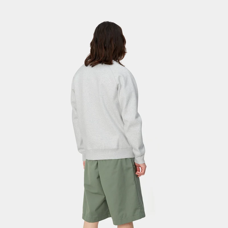 Carhartt WIP Herren Chase Sweat Top - Ash Heather