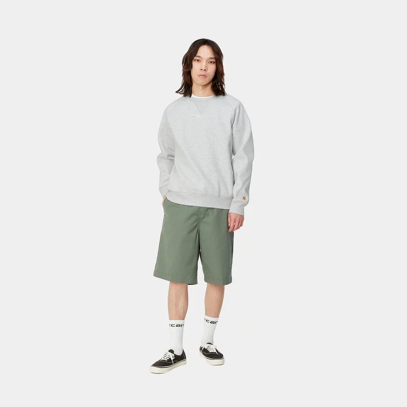 Carhartt WIP Herren Chase Sweat Top - Ash Heather