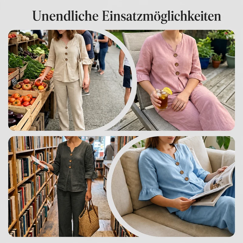 Breafie | Zweiteiler mit Rüschenärmeln und weiter Hose