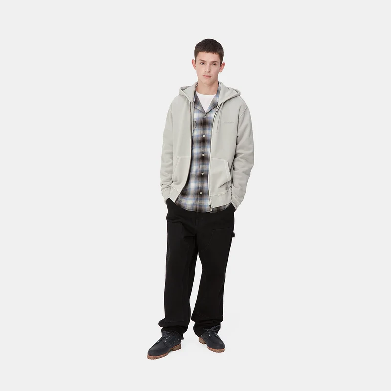 Carhartt WIP Herren Duster Script Reißverschluss vorne Jacke Hoodie - Basalt