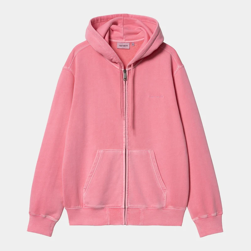 Carhartt WIP Herren Duster Script Reißverschluss vorne Jacke Hoodie - Charm Pink