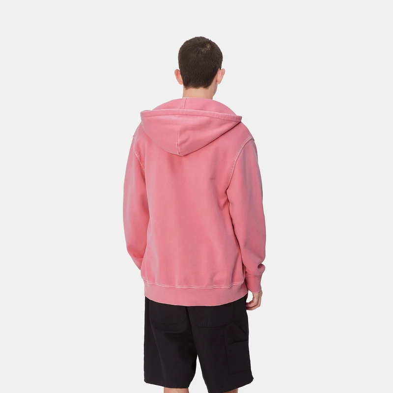 Carhartt WIP Herren Duster Script Reißverschluss vorne Jacke Hoodie - Charm Pink
