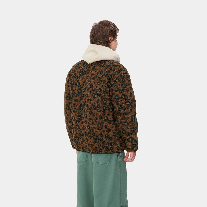 Carhartt WIP Devin Camo Leo Jacquard Liner für Herren - Tamarinde / Schwarz