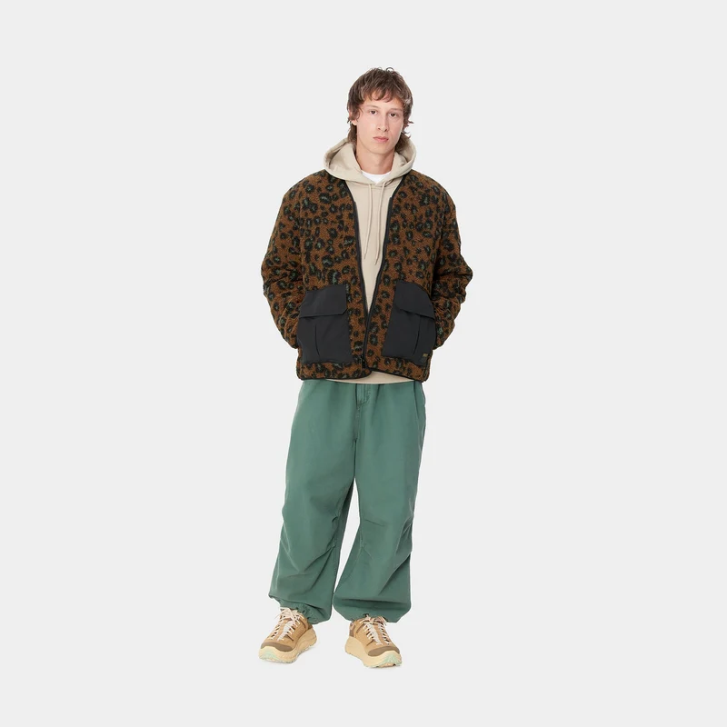 Carhartt WIP Devin Camo Leo Jacquard Liner für Herren - Tamarinde / Schwarz