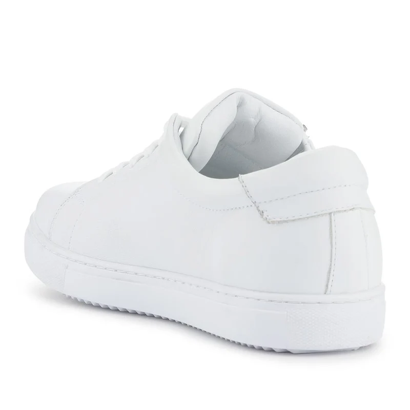 Wide Fit Leather Zip & Lace Trainers - ULUTA42000 / 328 391 - White