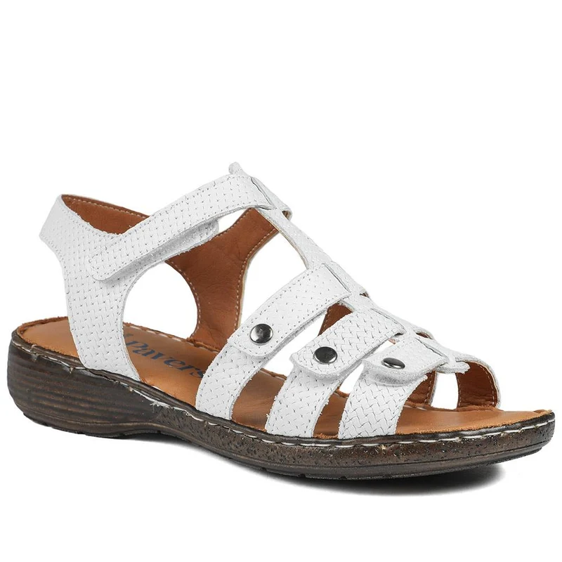 Premium Leather Touch Fastening Sandals - LUCK43006 / 329 419
