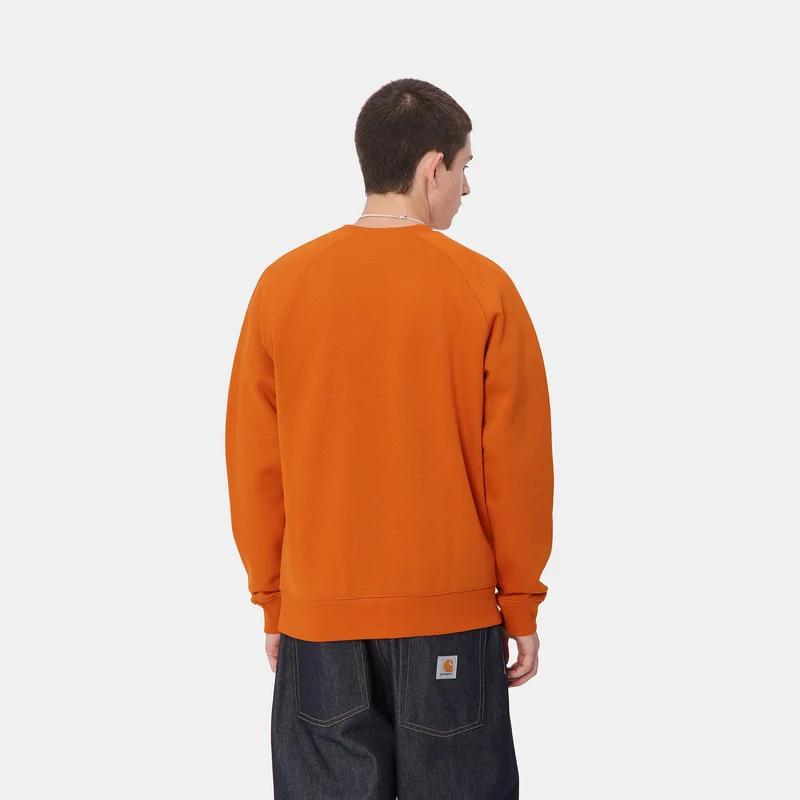 Carhartt WIP Herren Chase Sweat Top - Kurkuma