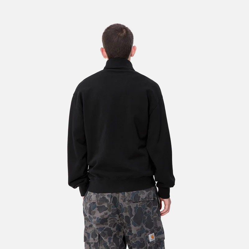 Carhartt WIP Sweat-Oberteil mit Stehkragen und Script-Print für Herren - Schwarz