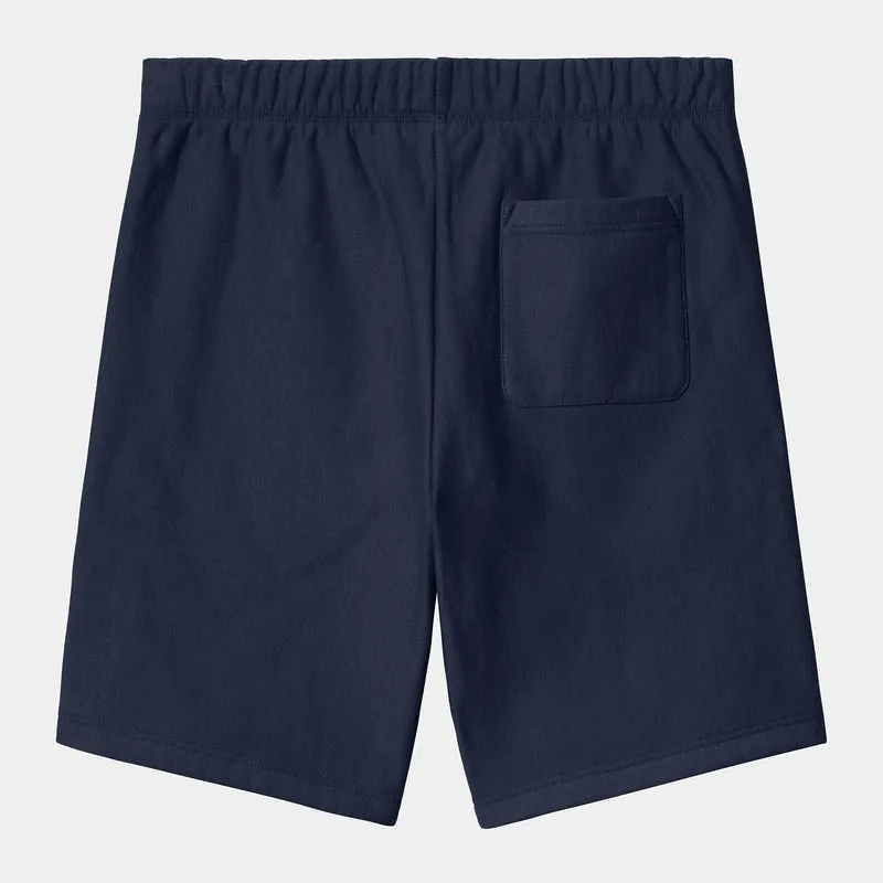 Carhartt WIP Herren American Script Sweatshorts – Air Force Blue