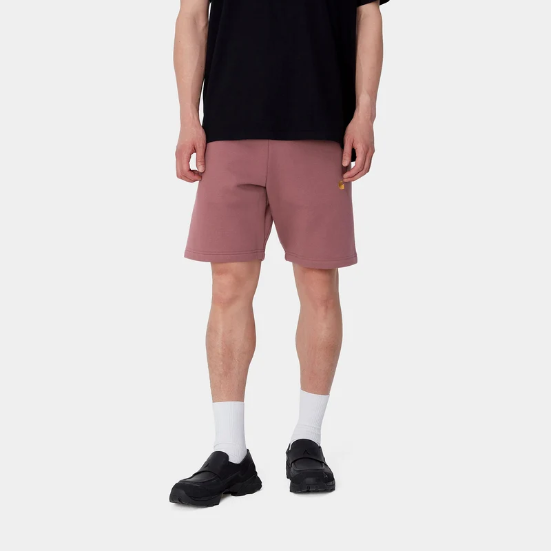 Carhartt WIP Herren Chase Sweatshorts - Dusty Fuchsia