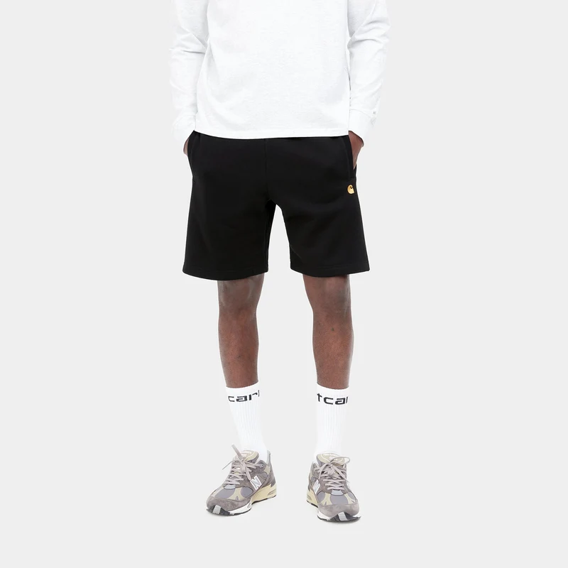Carhartt WIP Herren Chase Sweatshorts - Schwarz