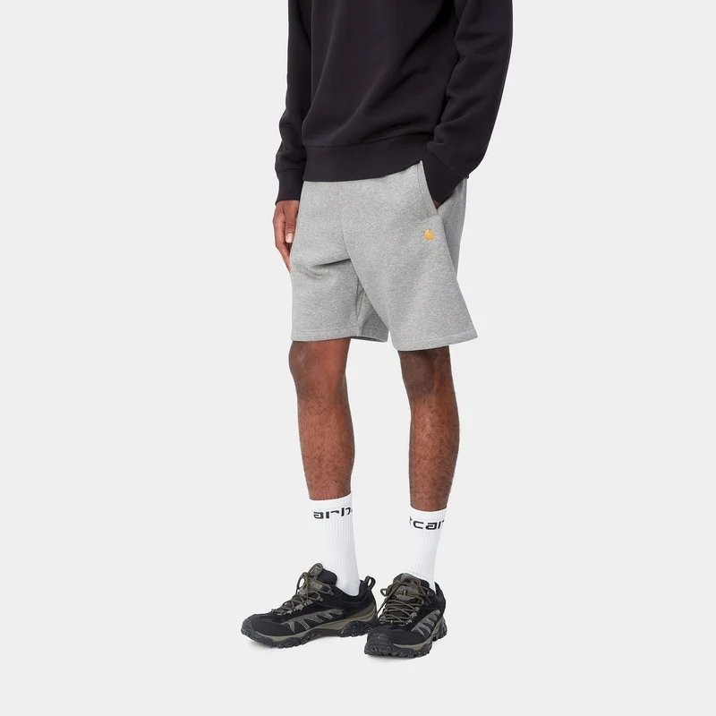 Carhartt WIP Herren Chase Sweat Shorts - Grau meliert
