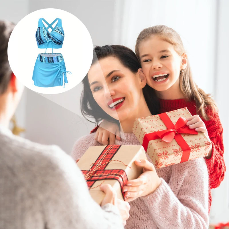 Zulanie | Sommerliches Bade-Set mit gemustertem Oberteil