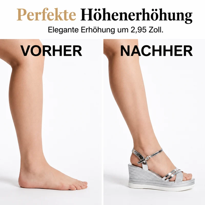 Noveema | Keilsandalen mit Knöchelriemen und offener Zehenpartie