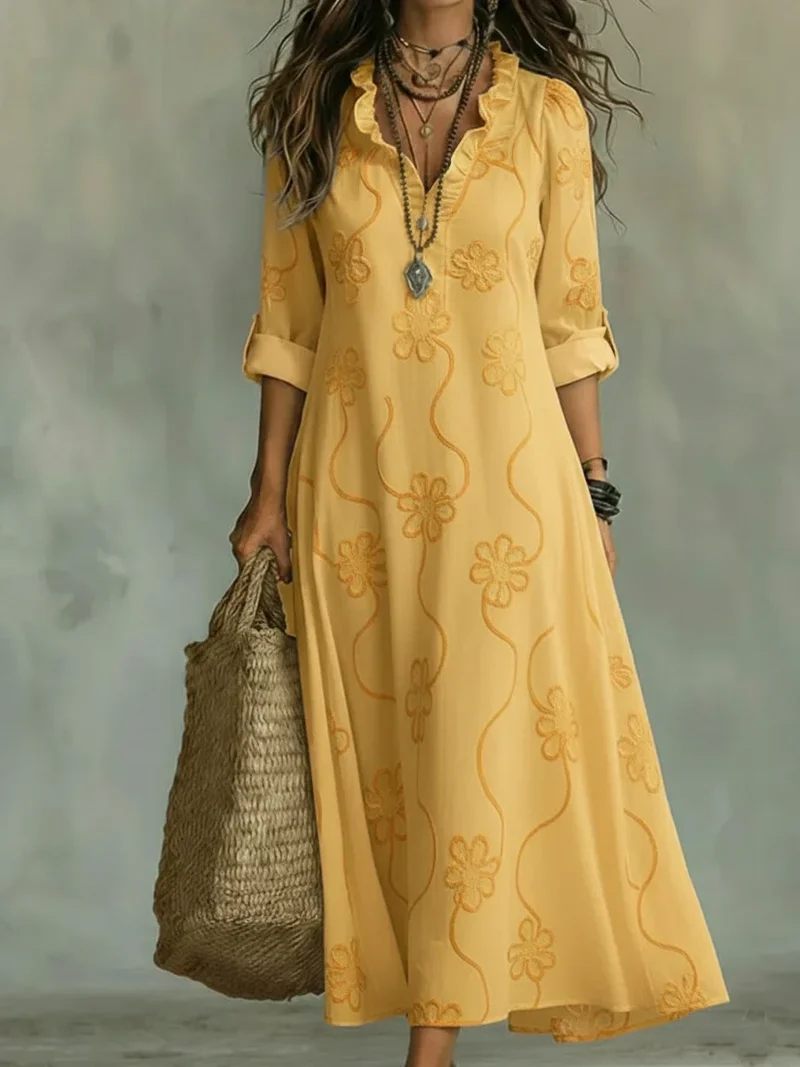 Loelia | Bequemes Maxikleid für Alltag und Urlaub