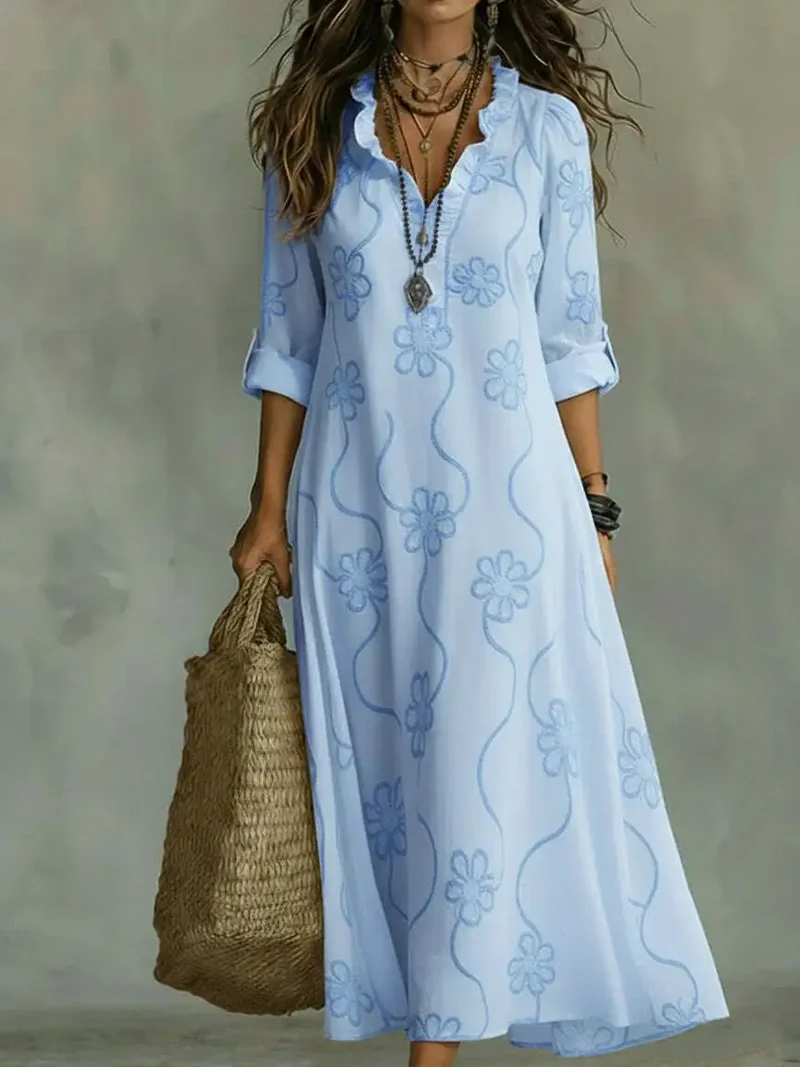 Loelia | Bequemes Maxikleid für Alltag und Urlaub