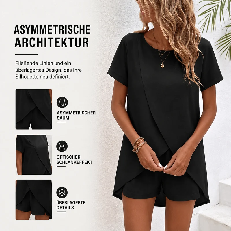 Frassa | Zweiteiliges Set mit asymmetrischem Top