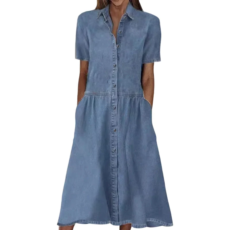 Querla | Jeans-Hemdkleid mit Knopfleiste