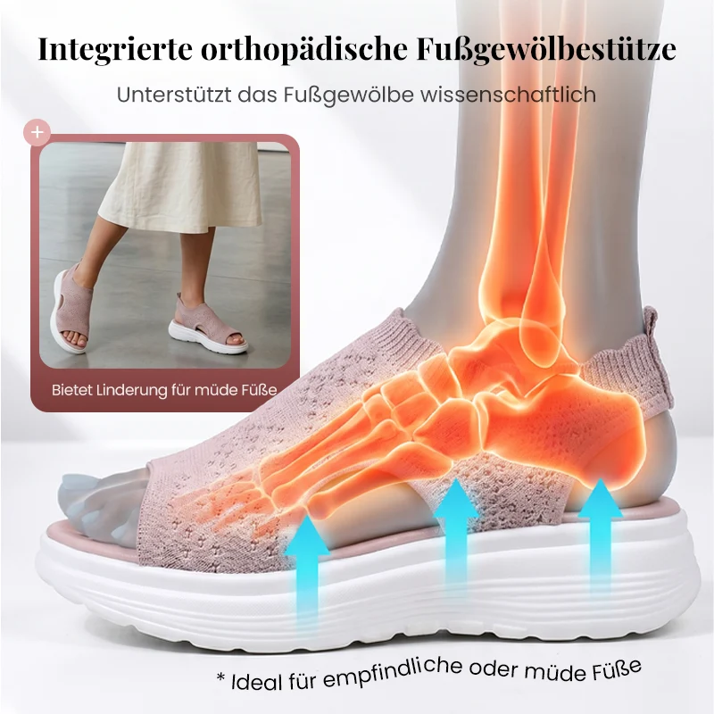 Dabella | Lässige Strick-Sandalen mit Keilsohle