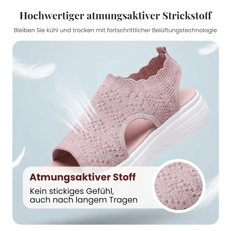 Dabella | Lässige Strick-Sandalen mit Keilsohle