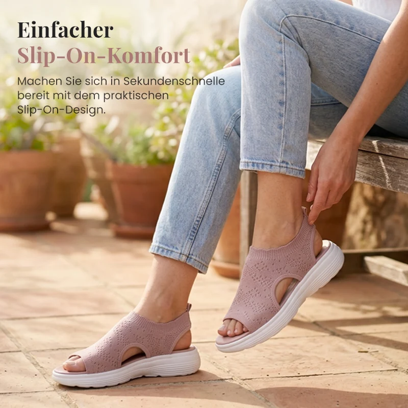 Dabella | Lässige Strick-Sandalen mit Keilsohle