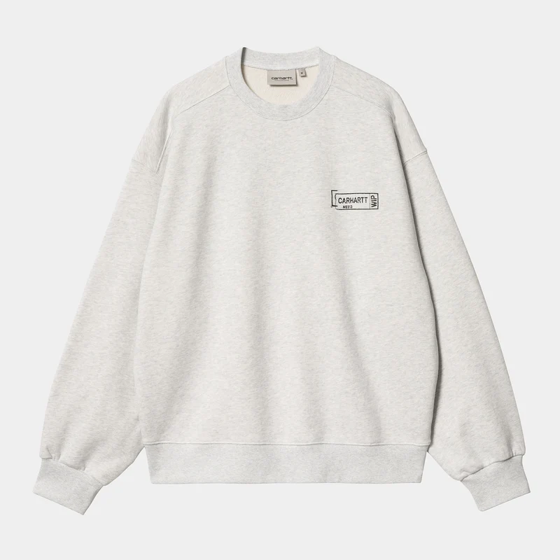 Carhartt WIP Herren Stamp Sweat Top - Ash Heather