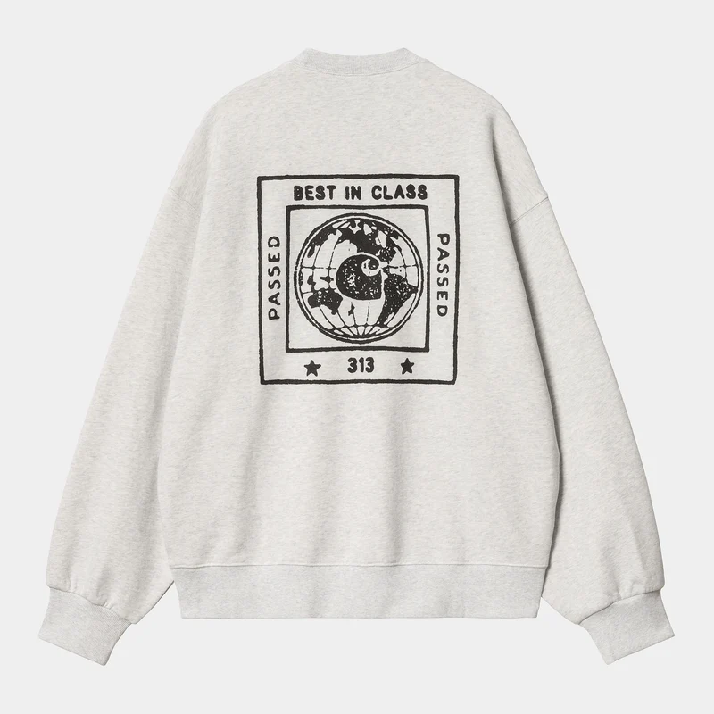 Carhartt WIP Herren Stamp Sweat Top - Ash Heather