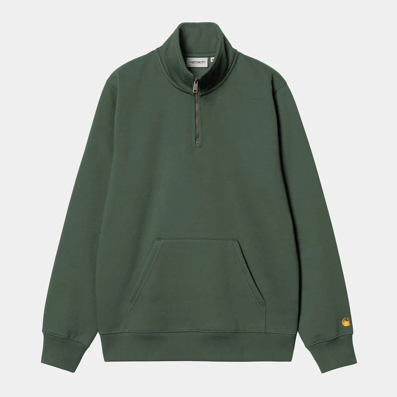 Carhartt WIP Herren Chase Neck Zip Sweat Top - Sycamore Green