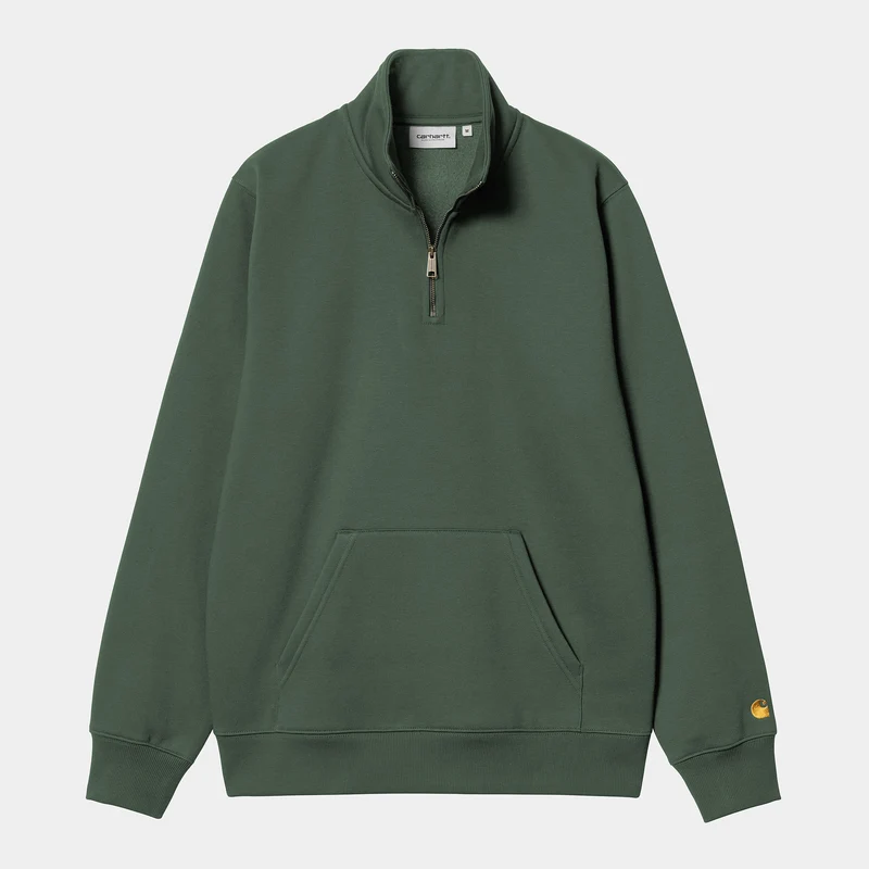 Carhartt WIP Herren Chase Neck Zip Sweat Top - Sycamore Green