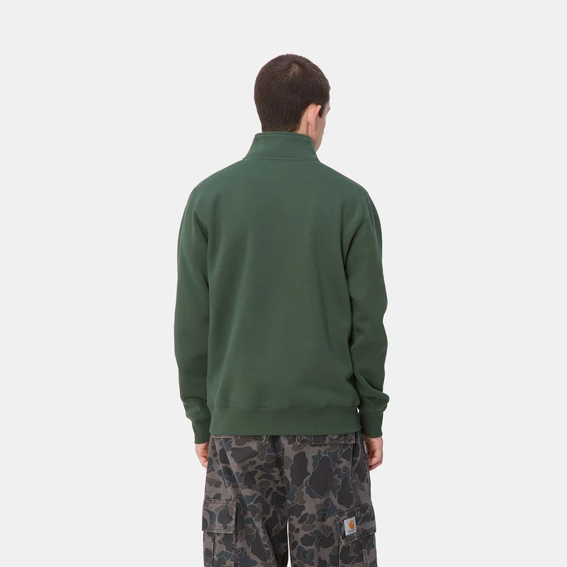 Carhartt WIP Herren Chase Neck Zip Sweat Top - Sycamore Green