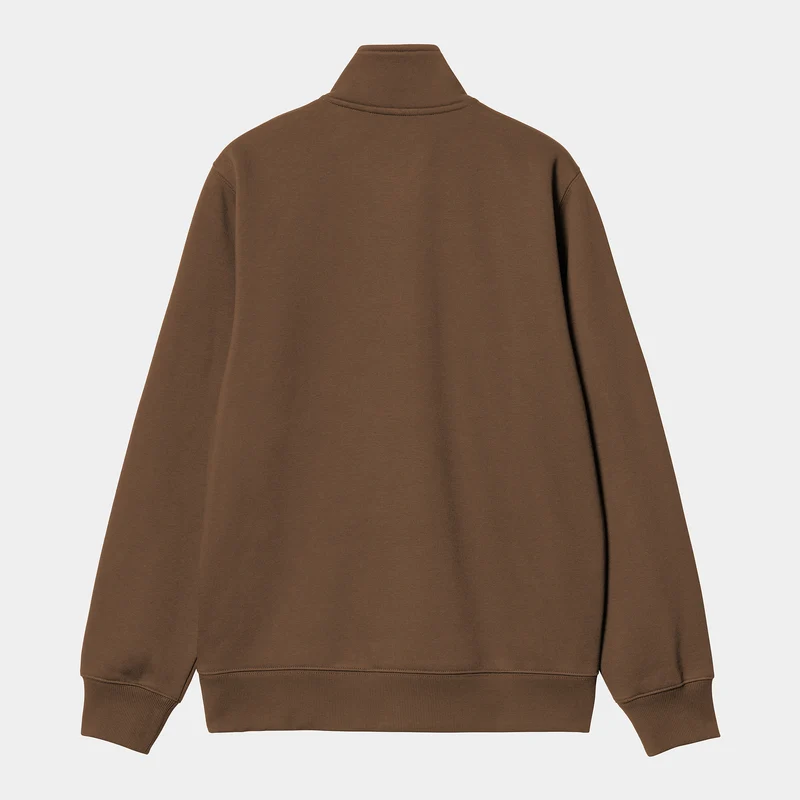 Carhartt WIP Herren Chase Neck Zip Sweat Top - Schokolade