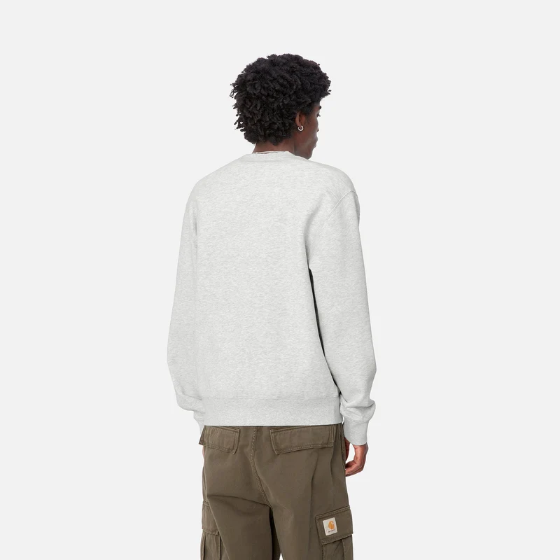 Carhartt WIP Herren Pepe Be Nice Sweat-Oberteil - Ash Heather