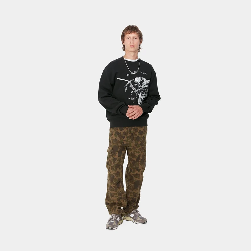 Carhartt WIP Herren Pepe Be Nice Sweat Top - Schwarz