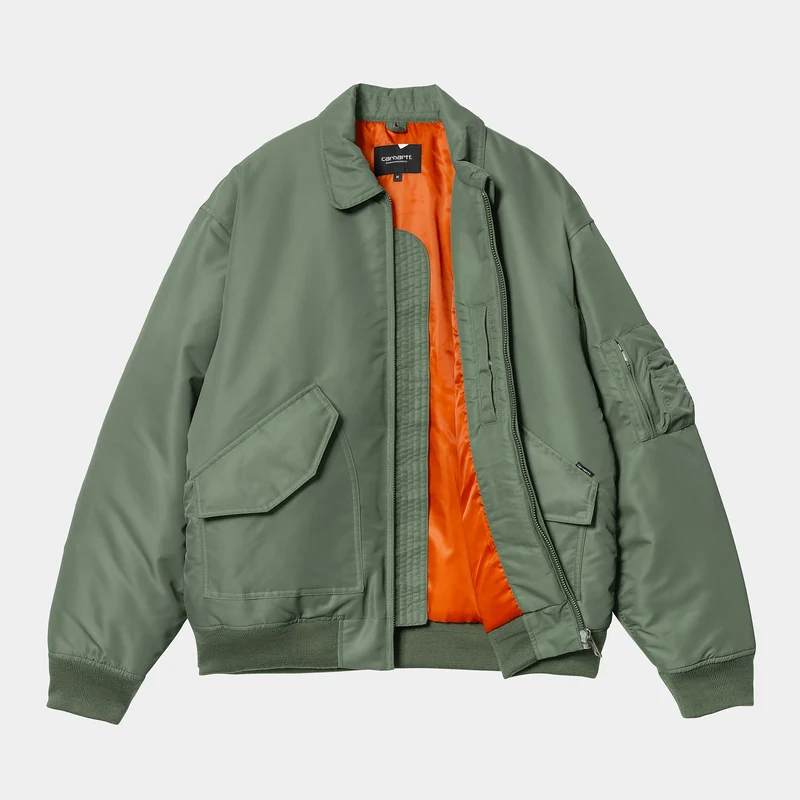 Carhartt WIP Olten Bomberjacke für Herren - Entengrün / Kurkuma