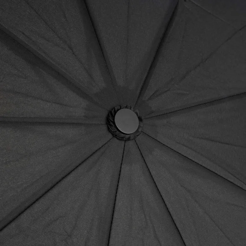 ROKA Schwarzer Regenschirm „Waterloo“ aus recyceltem Nylon