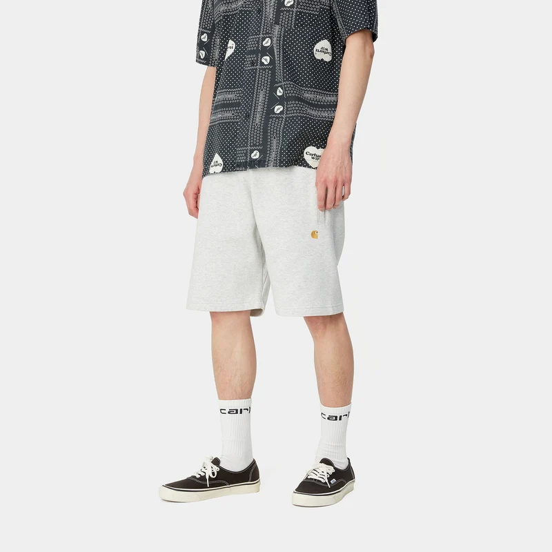 Carhartt WIP Herren Chase Sweatshorts - Ash Heather