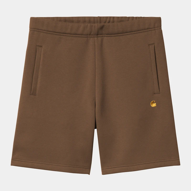 Carhartt WIP Herren Chase Sweat Shorts - Schokolade