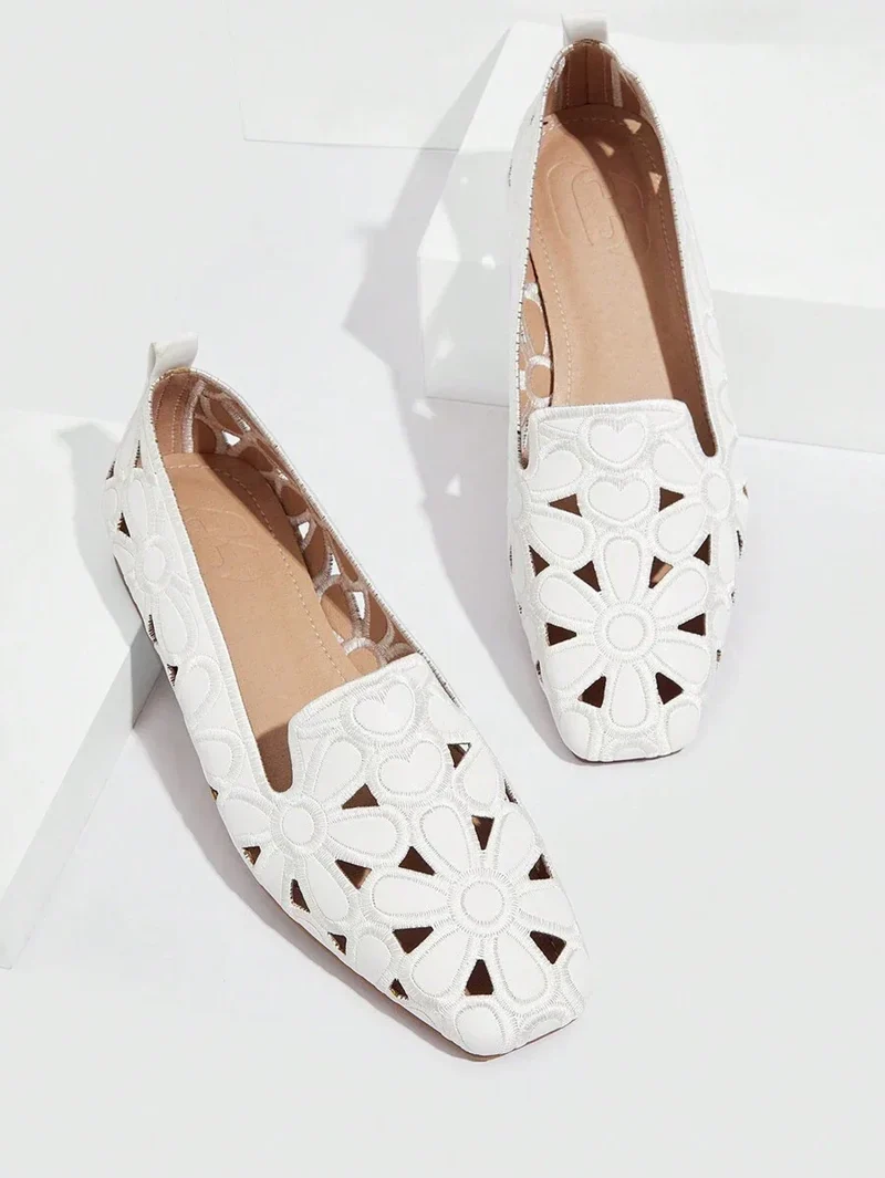Agashen | Orthopädische Slip-On-Ballerinas mit Blütenmotiv