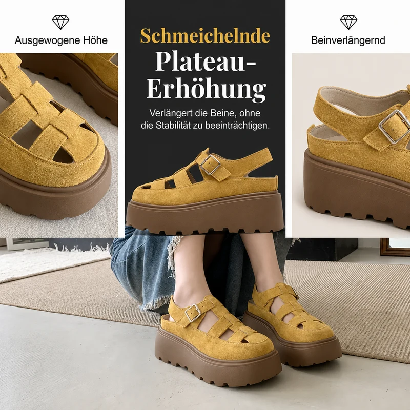 Pamora | Plateau-Sandalen mit geschlossener Zehenpartie