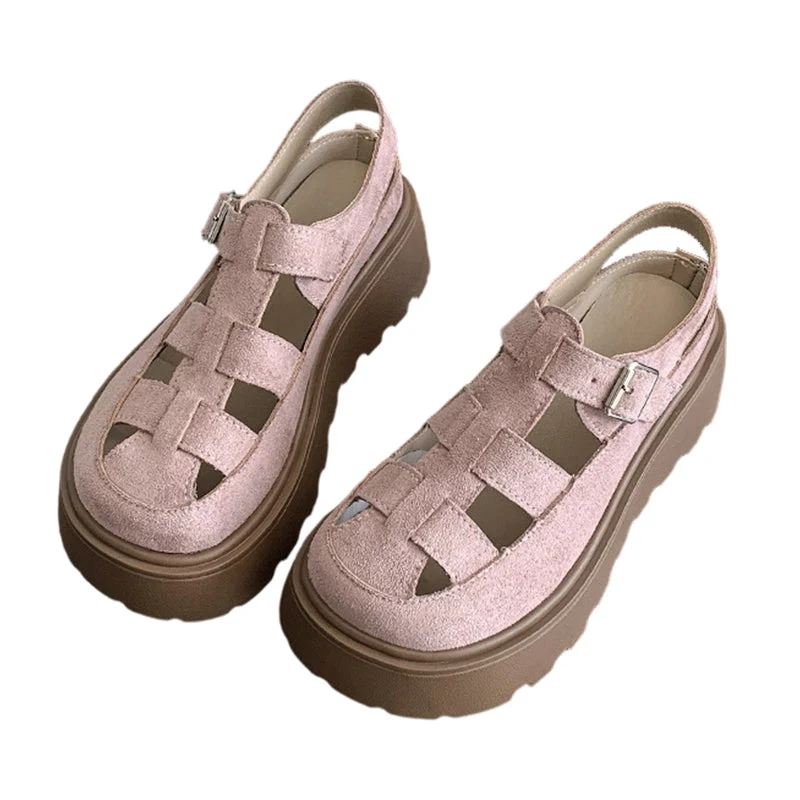 Pamora | Plateau-Sandalen mit geschlossener Zehenpartie